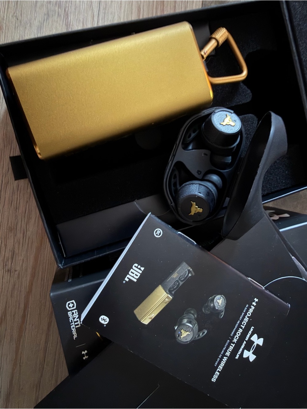 JBL Under Armour True Wireless Earbuds in Gold and Black LIMITED EDITION
